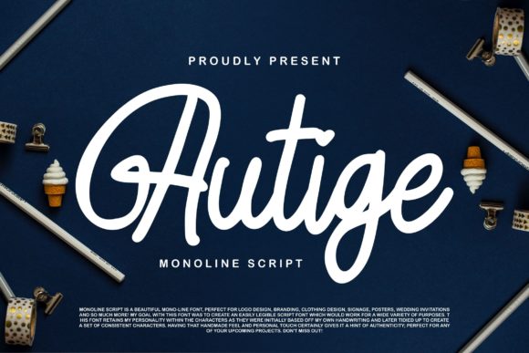 Autige Script: A Vintage Typeface for Crafters