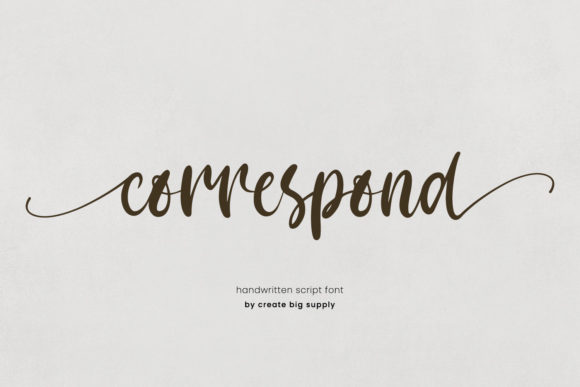 Correspond Script: A Delicate Handwritten Typeface for Editorial Design