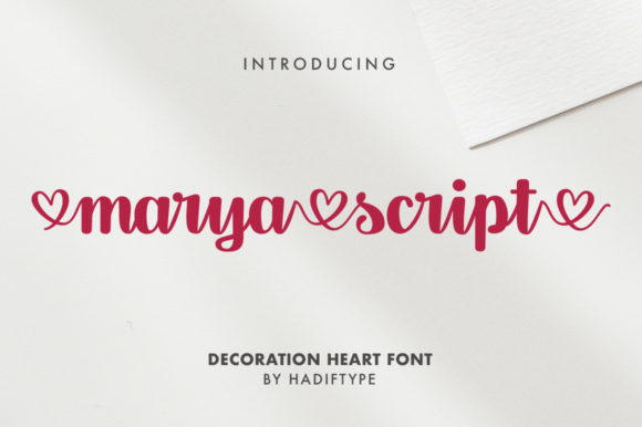 Marya Script: A Romantic Typeface for Web Design