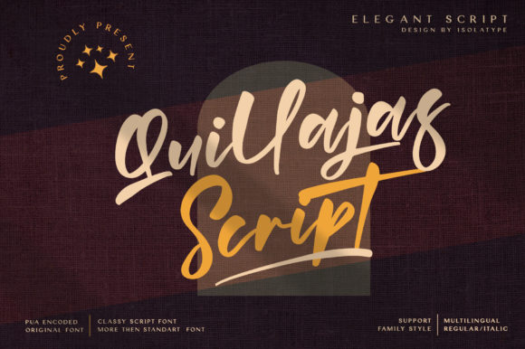 Quillajas Script: A Premium Font for Your Brand