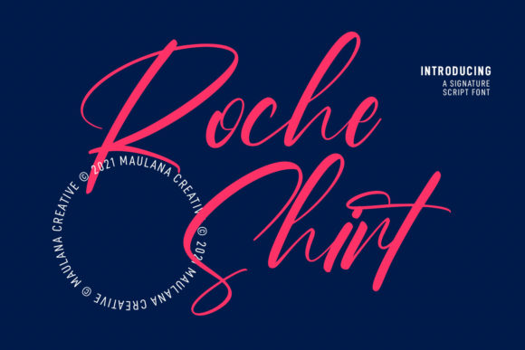 Roche Shirt Script: A Premium Handwritten Font for Web Design