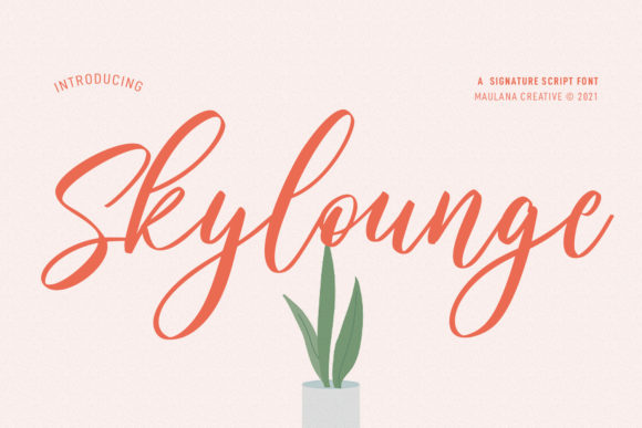 Skylounge Signature Script: A Romantic Typeface for Editors