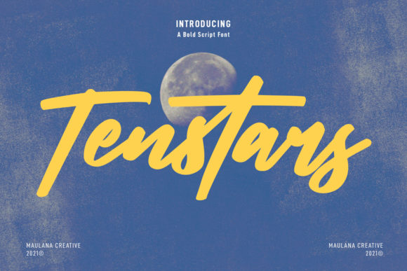 Tenstars Script: A Vintage Typeface for Brand Identity